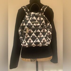BETSY JOHNSON checkered design with adorable French bulldogs ladies backpackNWOT